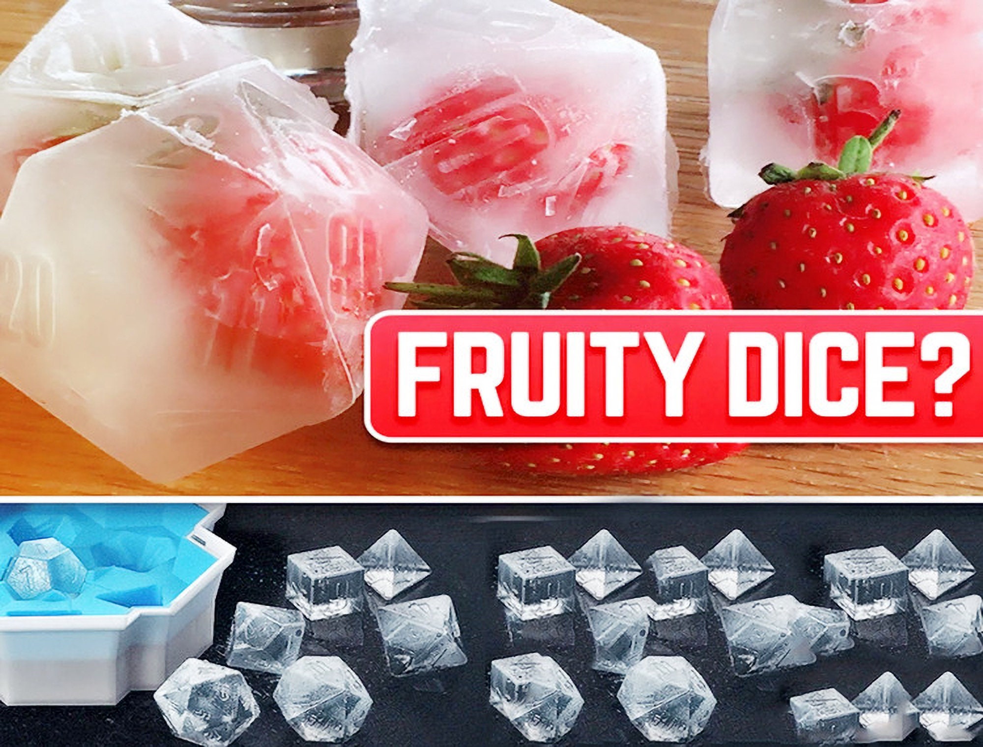 DND Dice Ice Mold, Easy-Release Silicone & Flexible Silicone 7-Ice Cube  Tray for Cocktail, Freezer, Stackable Ice Trays with Covers for Dungeons  and