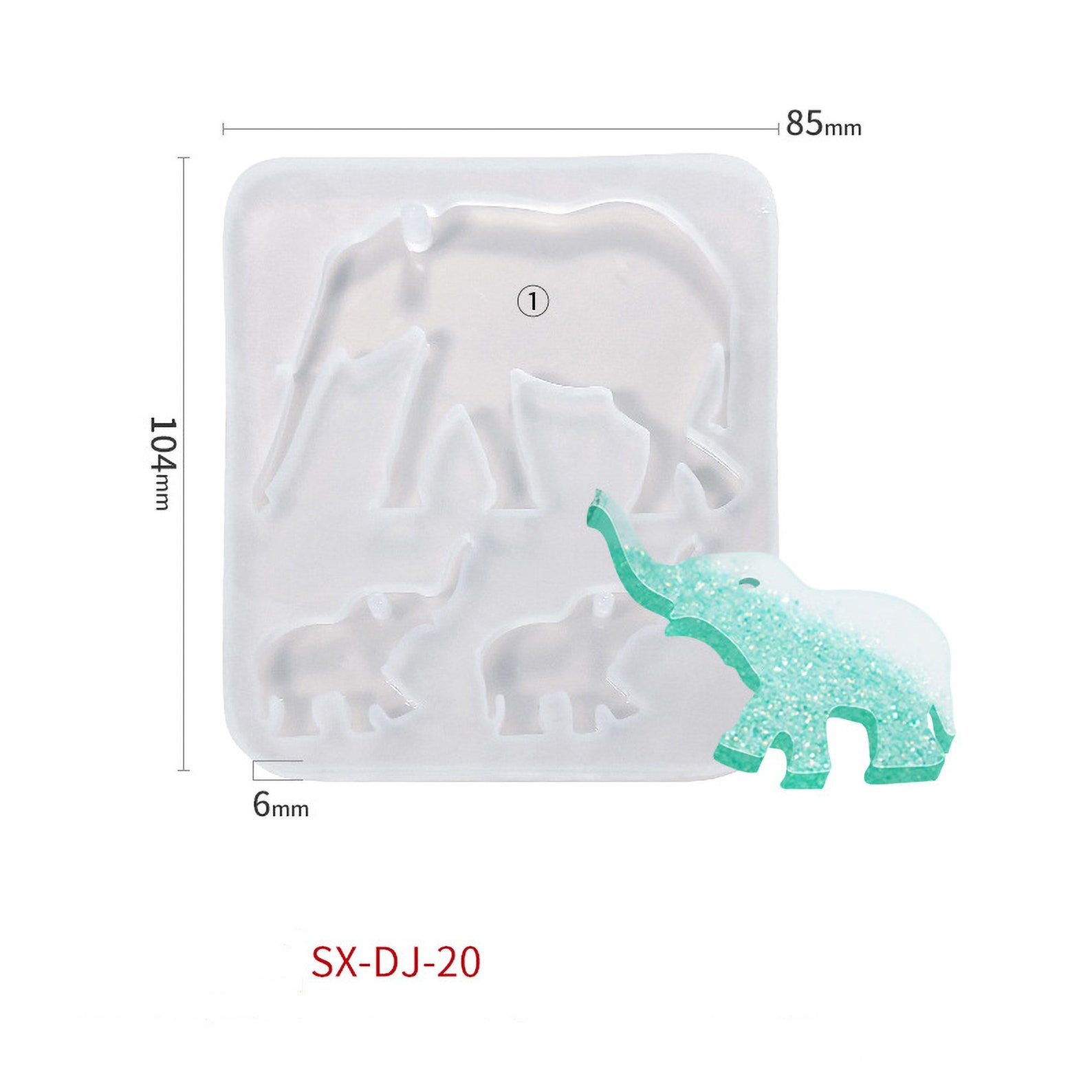 Elephant resin mold baby elephant mold silicone elephant Etsy