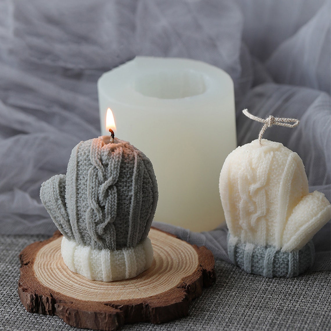 Woolen Gloves Candle Resin Mold Handmade Candles Candle Etsy