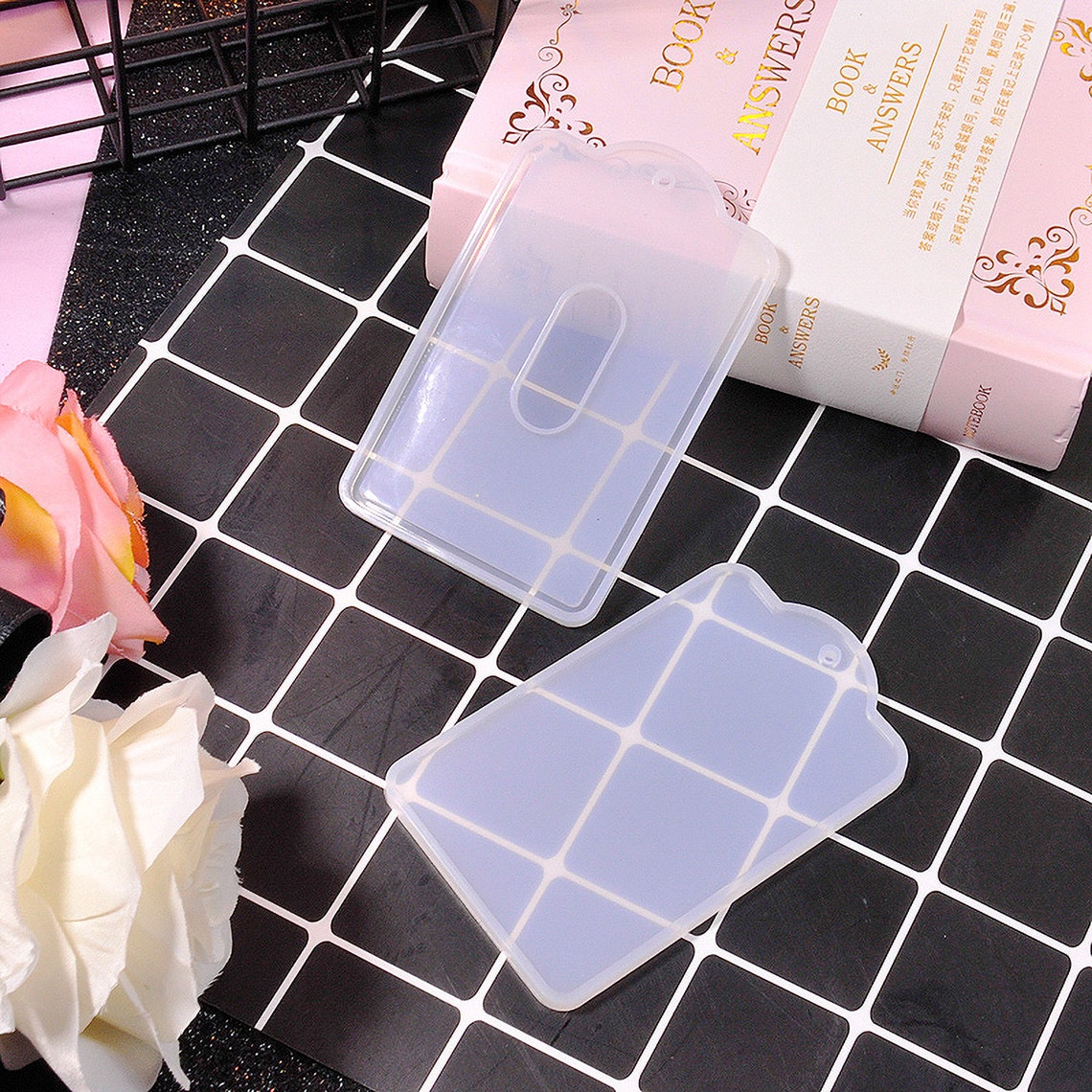 Card holder resin mold business card holder silicone mold Etsy
