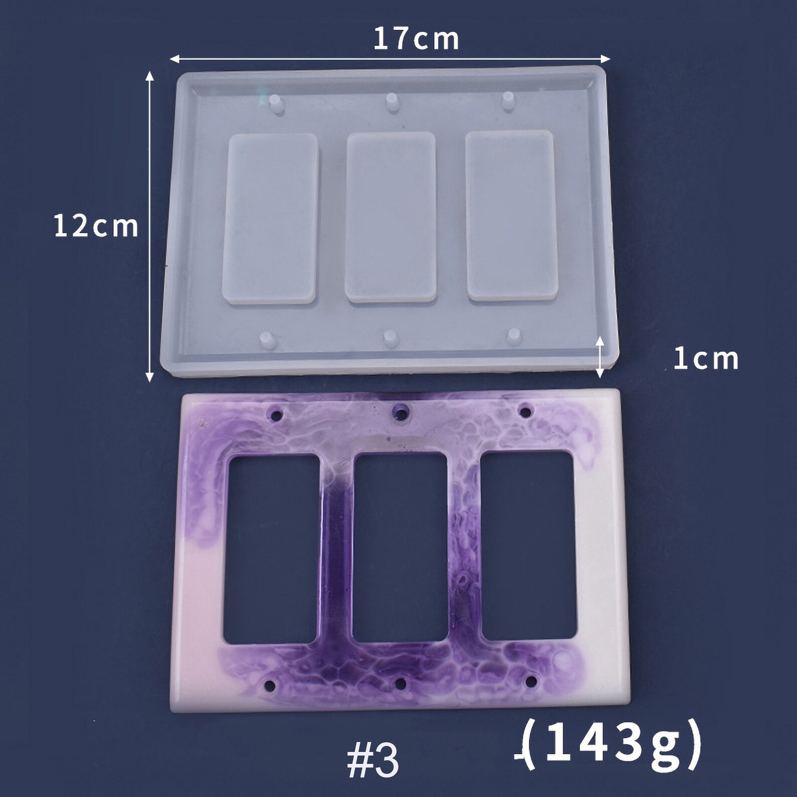 Square Light Switch Cover Mold Resin Double Switch Plate Etsy