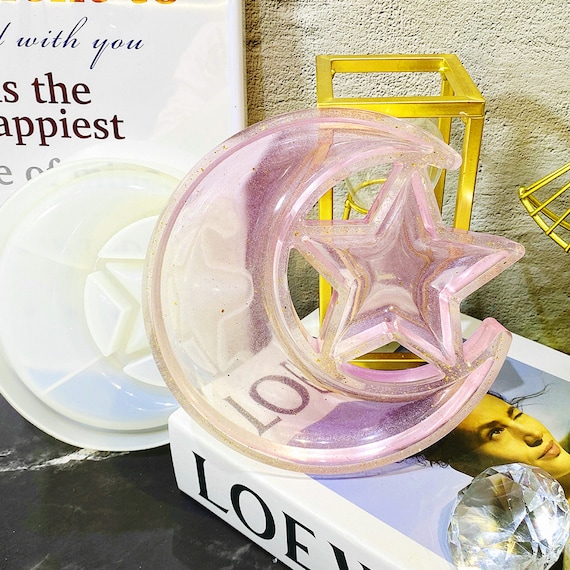 Moon Star Jewelry Dish Resin Mold, Trinket Tray Molds, Storage Box