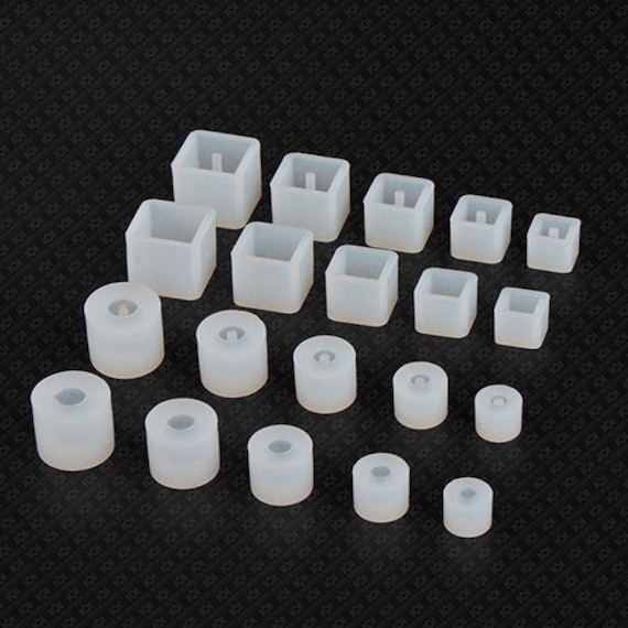 U-House Resin Beads Molds Set with Hole Silicone Resin Epoxy Molds for Jewelry Casting
