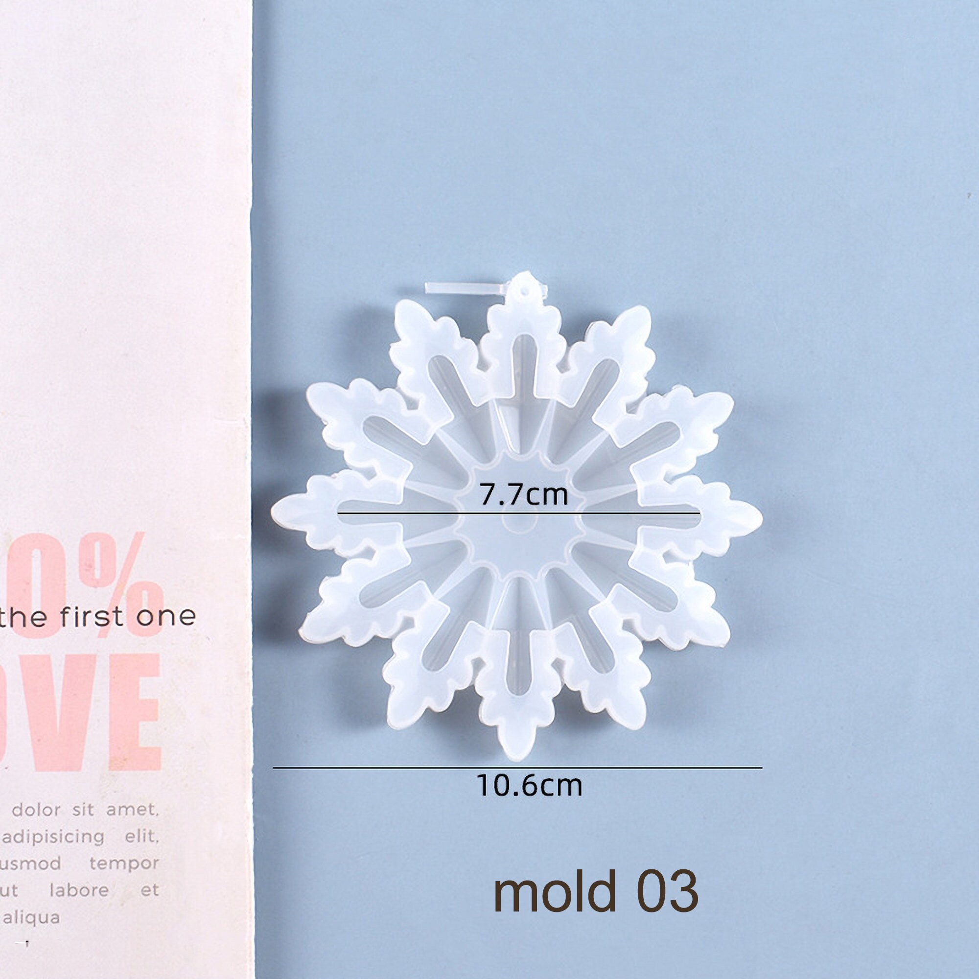 11 Pieces Snowflake Resin Molds Snowflake Silicone Moulds Snowflake Casting  Soap Mold for Epoxy Resin DIY Crafts Necklace Earrings Pendants Wedding