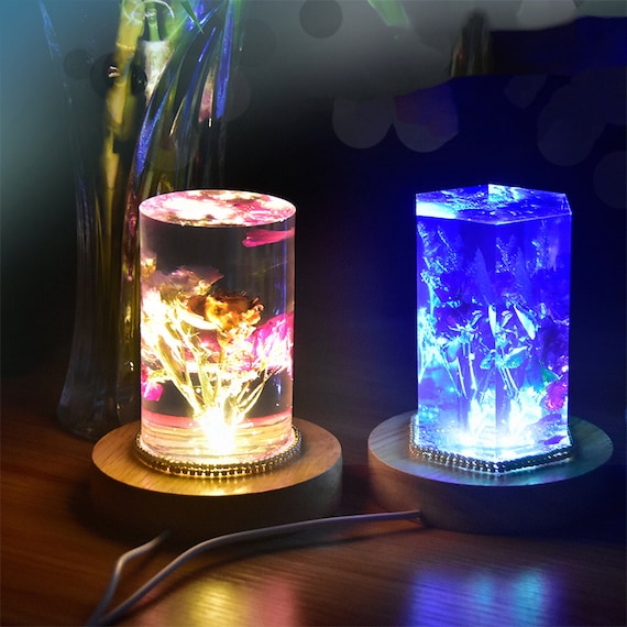 Hexagonal Cylinder Night Light Resin Mold, Night Light Lamp Mold, Dried  Flower Ornaments, Home Decoration, Casting Epoxy Resin Art 