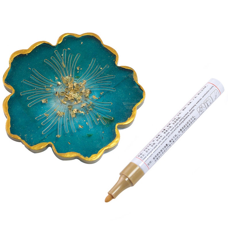 casting epoxy resin art Metallic Pen For Resin Mold marker pen jewelry handmade decor contour pen