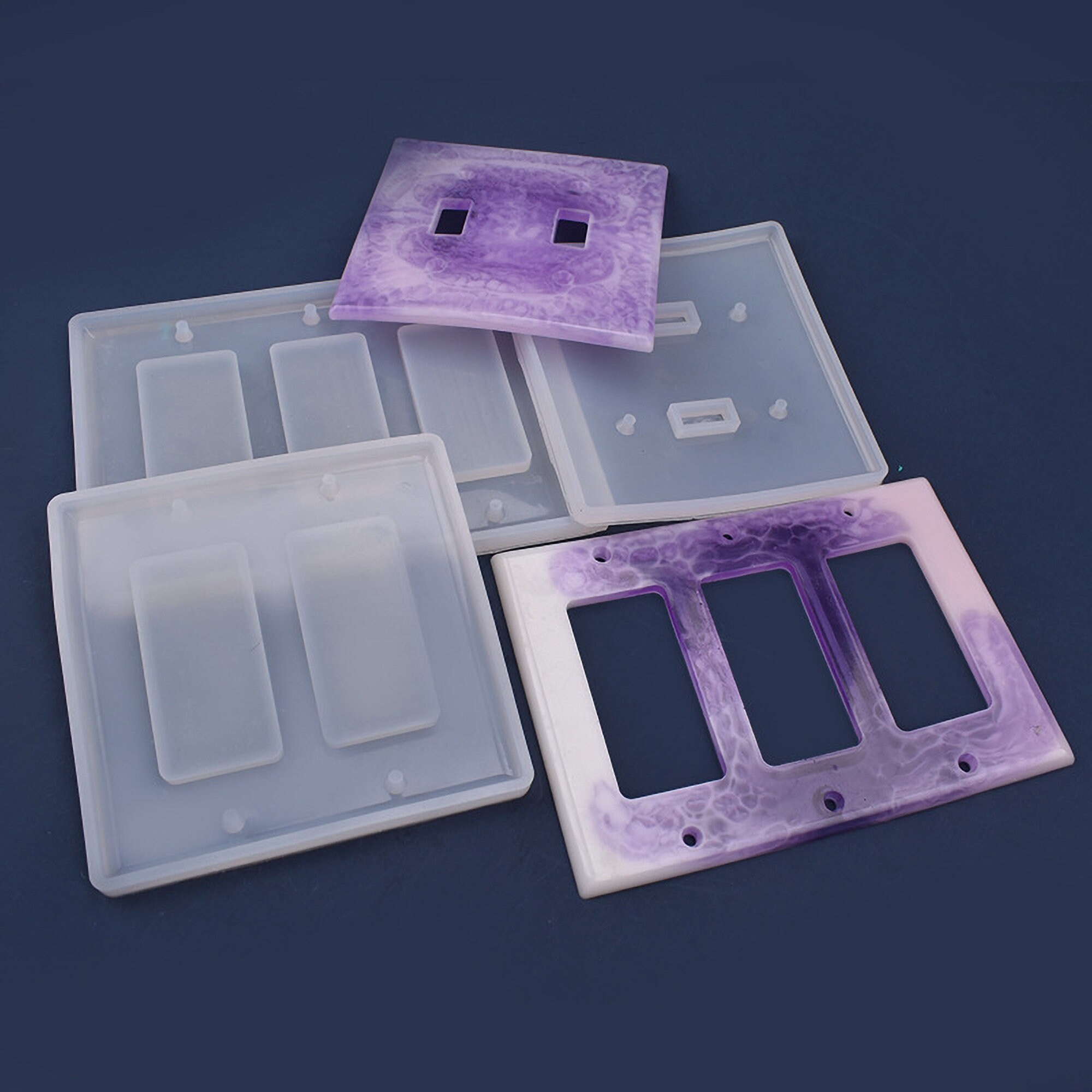 Square Light Switch Cover Mold Resin Double Switch Plate Etsy