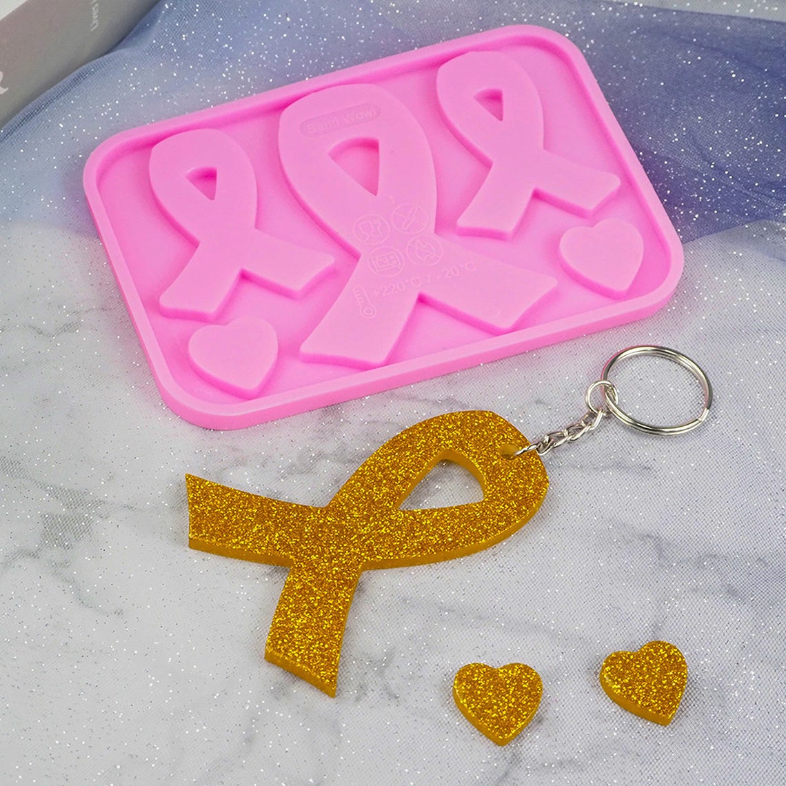 Ribbon Silicone Mold handmade cancer awareness ribbon Etsy