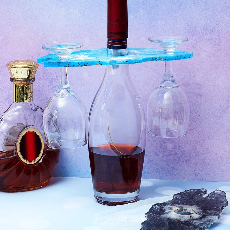 3pcs Irregular coaster resin molds wine glass holder mold Etsy