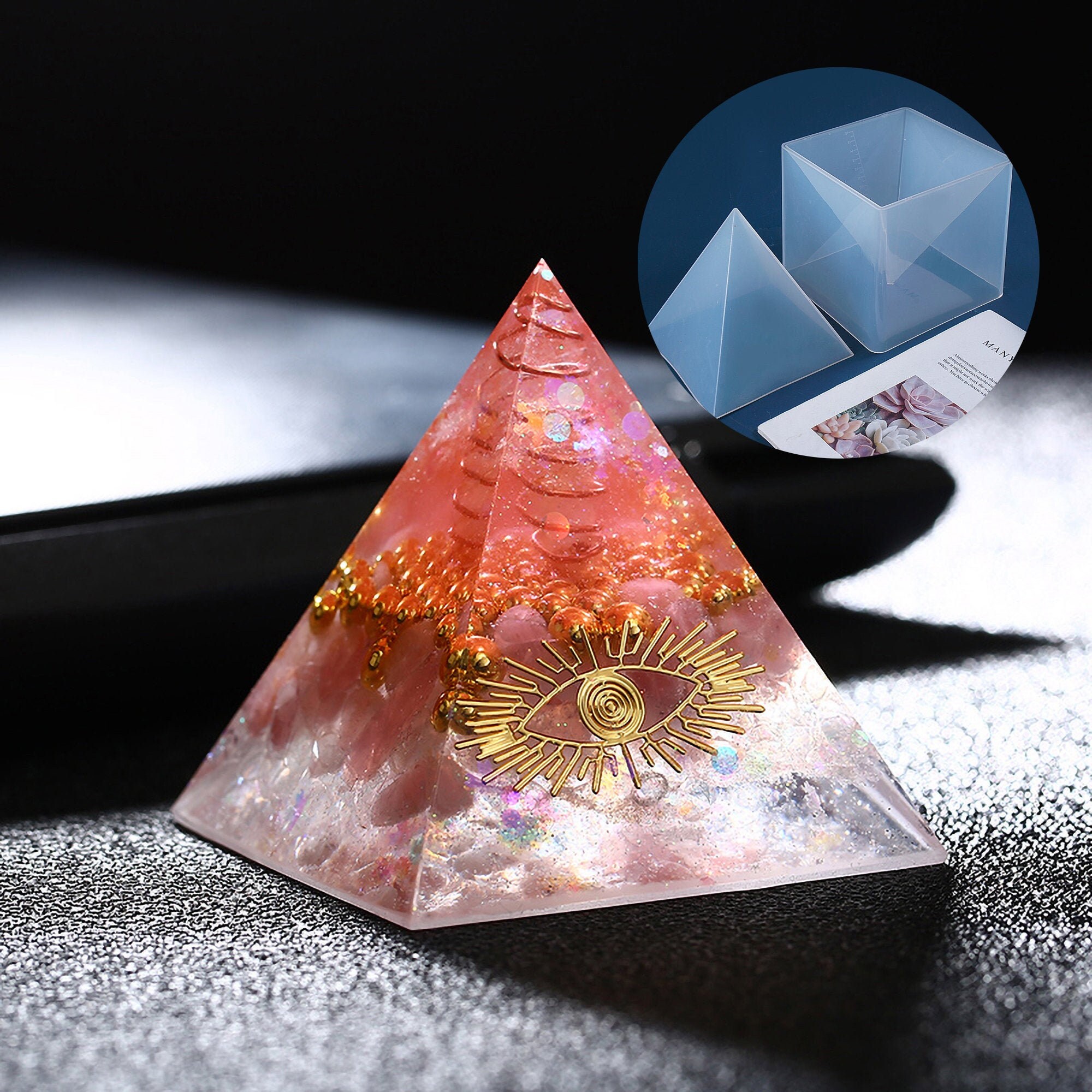 Pyramid Mold Resin Pyramid Crystal Silicone 15cm Orgone Etsy