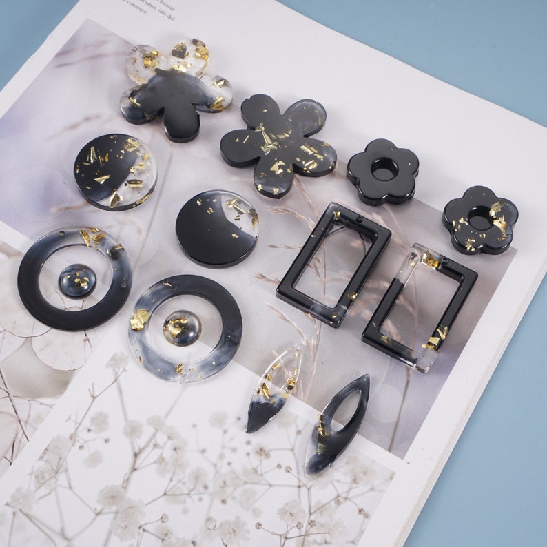 jewelry mold casting mold handmade earrings Dangle earrings resin mold drop flower square earrings hoop earrings silicone mold