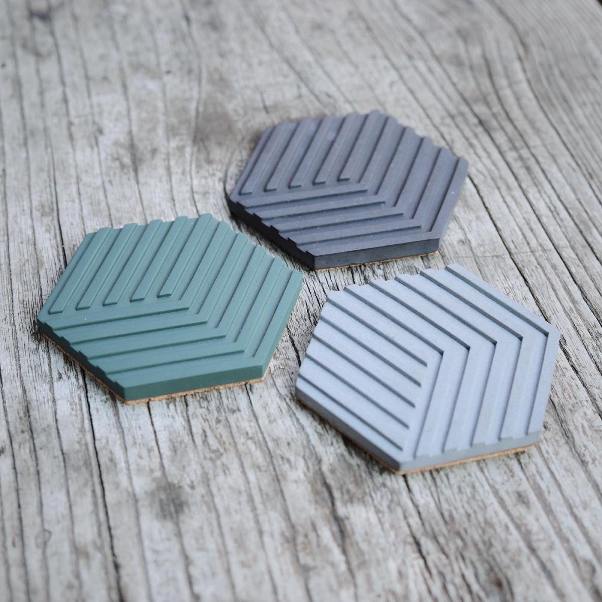 1 piece Silicone Hexagon coaster resin mold, Geomestric Mat Mold