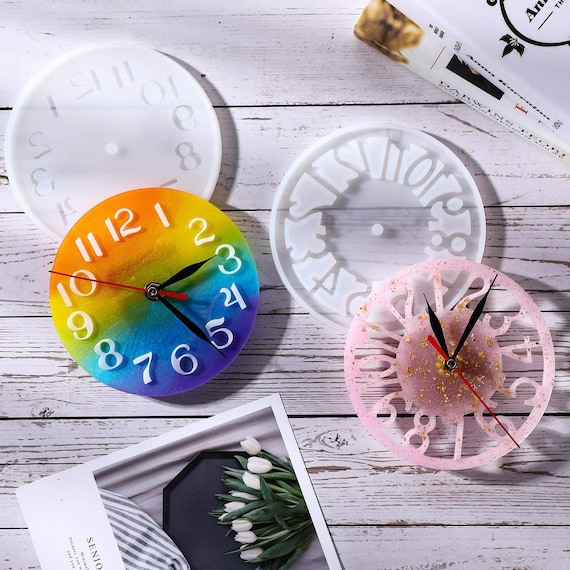 DIY Resin Clock Kit - Clock Silicone Mould - Make A Clock Set - Mould for Epoxy  Resin Castings