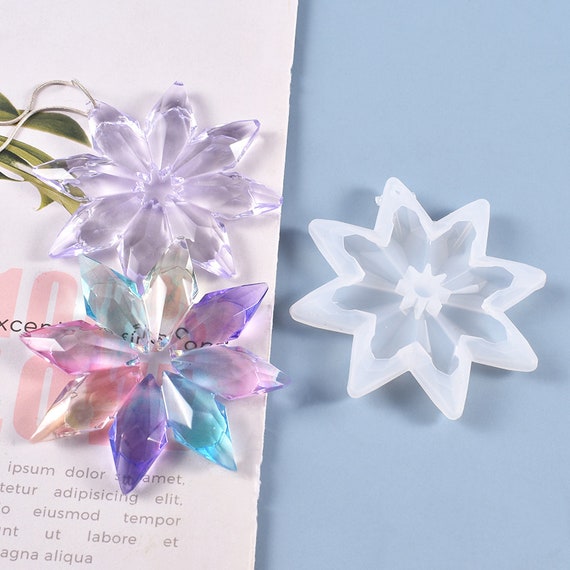 Snowflake Soft Mold, Christmas Embellishment DIY, UV Resin Silicone, MiniatureSweet, Kawaii Resin Crafts, Decoden Cabochons Supplies