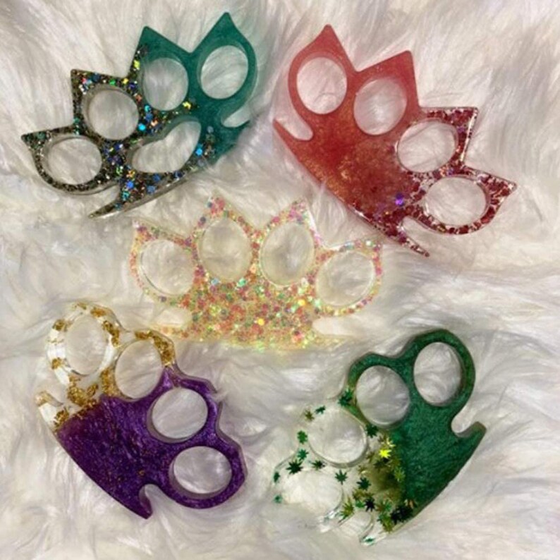 Brass Knuckles Mold Resin knuckles keychain defense Etsy