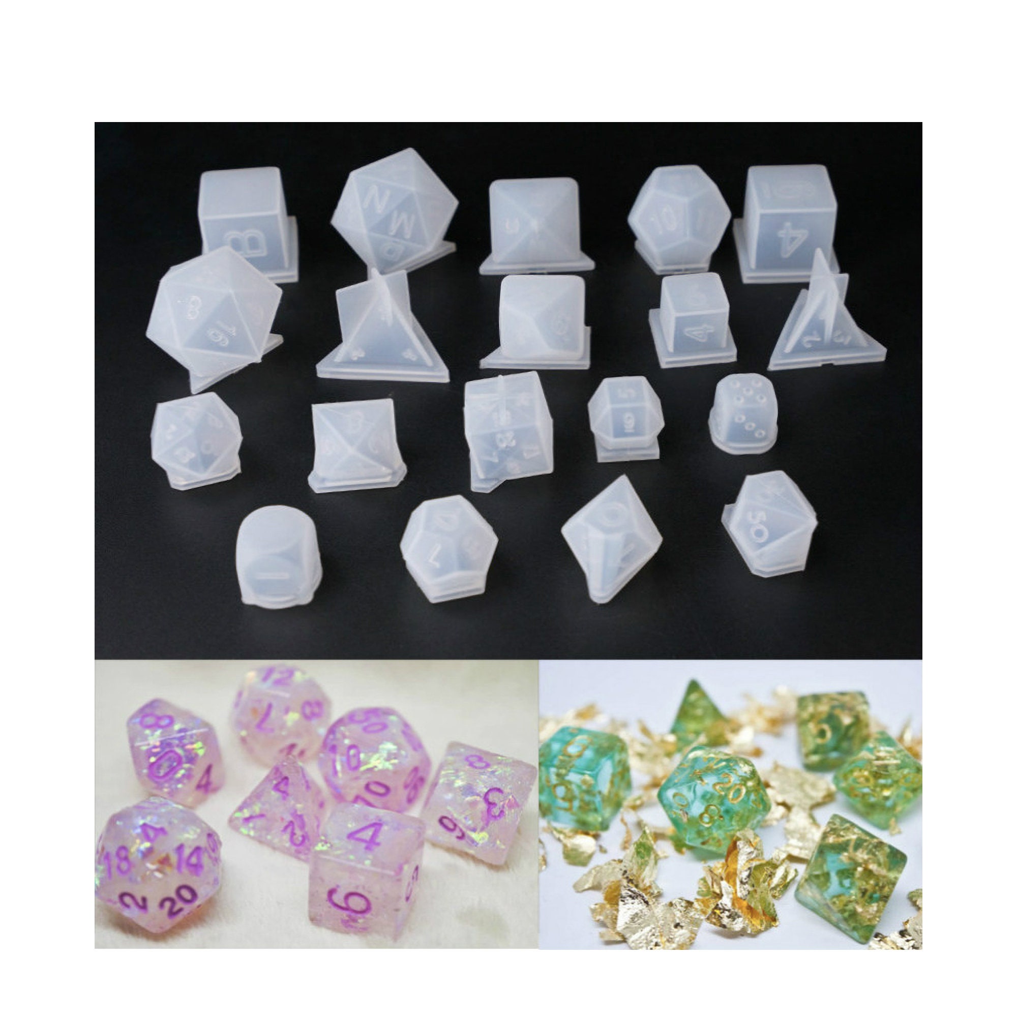 19pcs Dice Resin Mold Dice Silicone Mold Kawaii Dice Molds Etsy