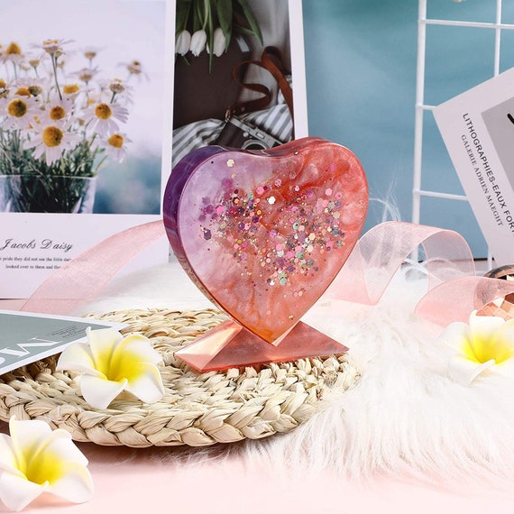 Valentine's Day Ornament Resin Mold,photo Frame Silicone Mold,heart Shape Silicone  Epoxy Molds for Casting, 