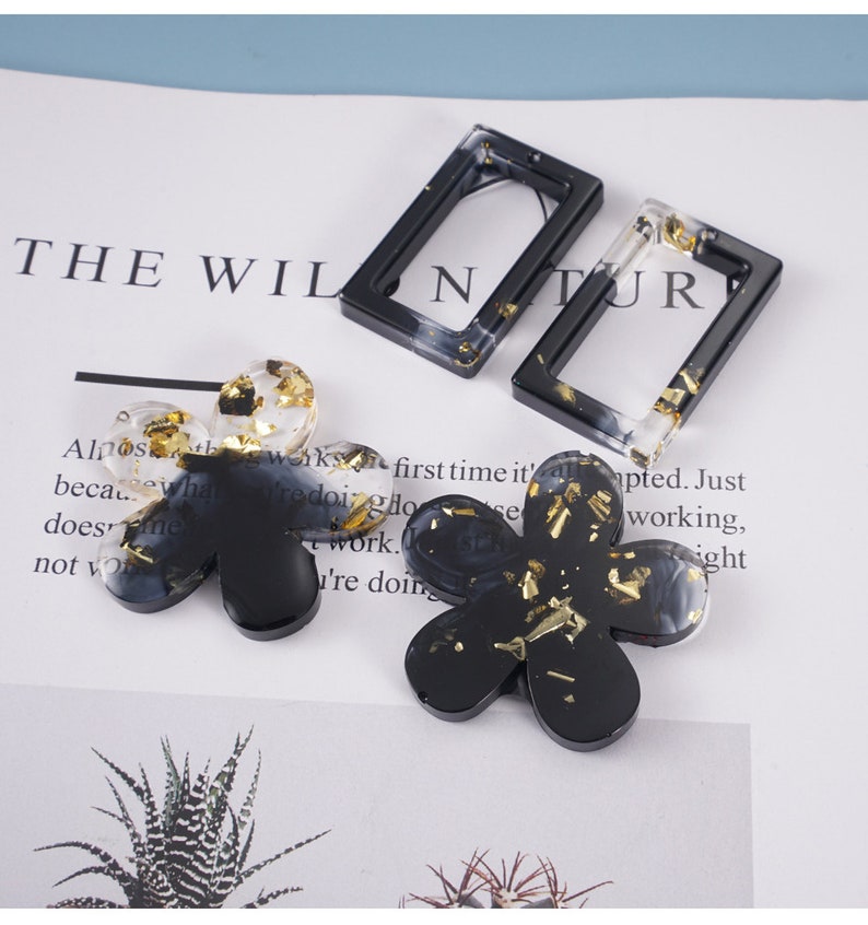 jewelry mold casting mold handmade earrings Dangle earrings resin mold drop flower square earrings hoop earrings silicone mold
