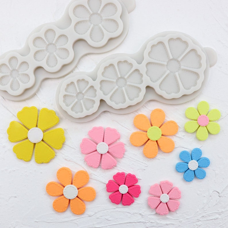 3D Flower Mold Daisy Flowers Resin Mold Poppy Silicone Mold Etsy