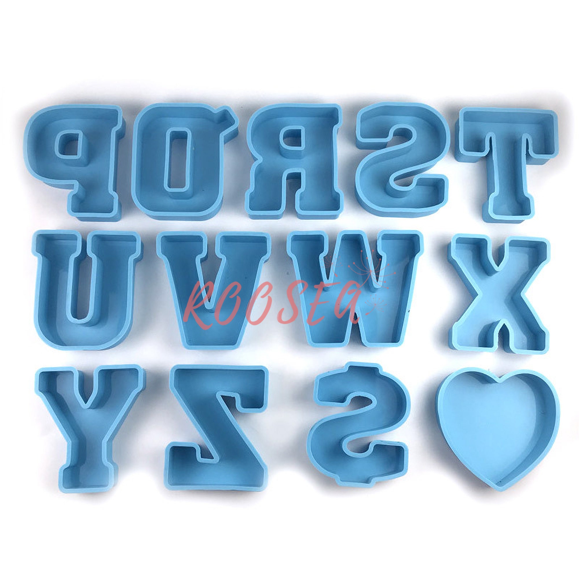 Letter Mold Initial Resin Mold Large Alphabet Silicone Mold - Etsy