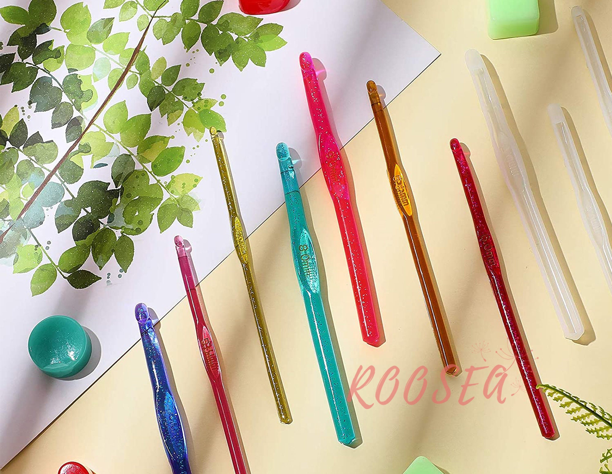Crochet Hook Resin Mold Crochet Hooks Silicone Mold Knitting Etsy