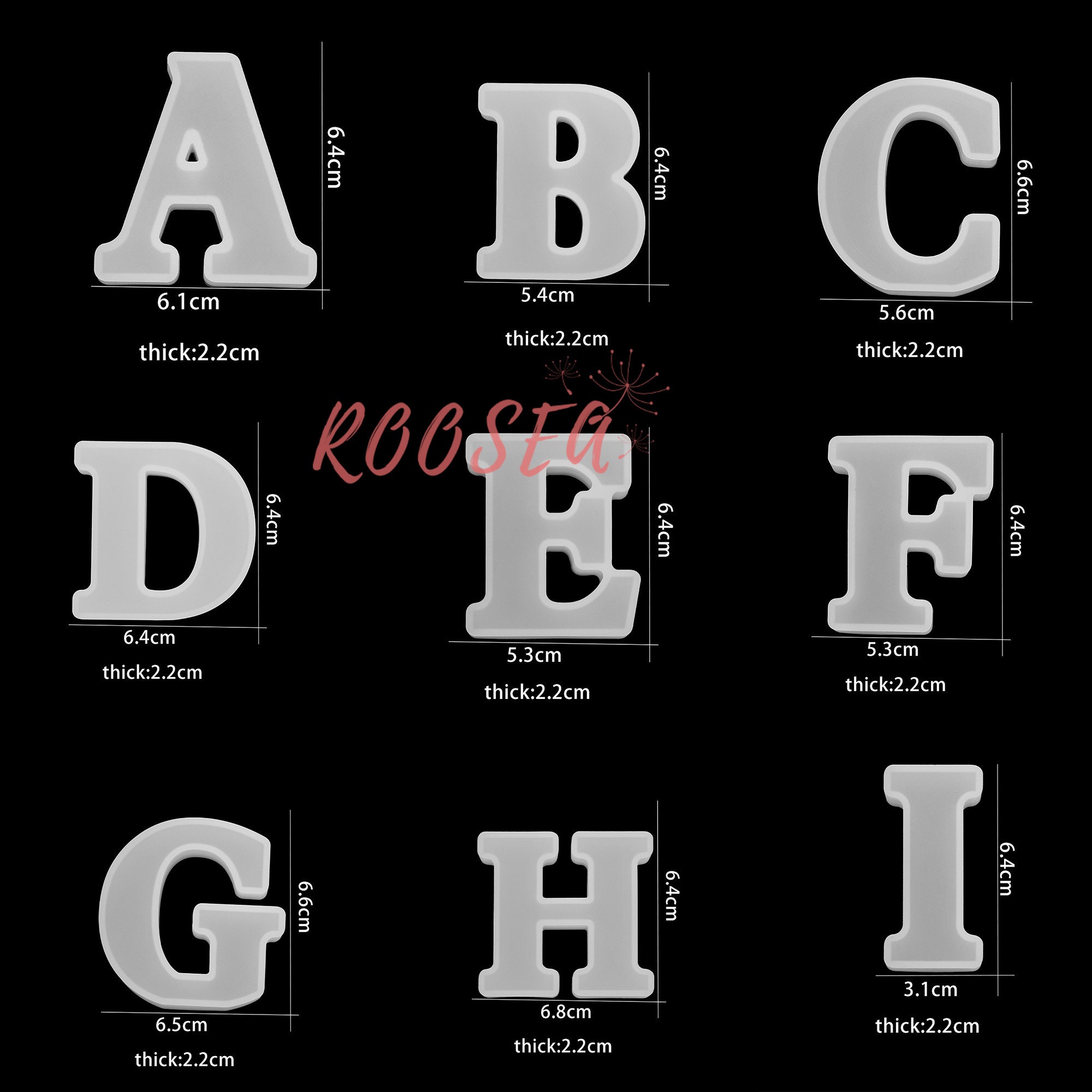 Letter Mold JUMBO 2.5 Inch Letter Molds for Resin Letter Etsy