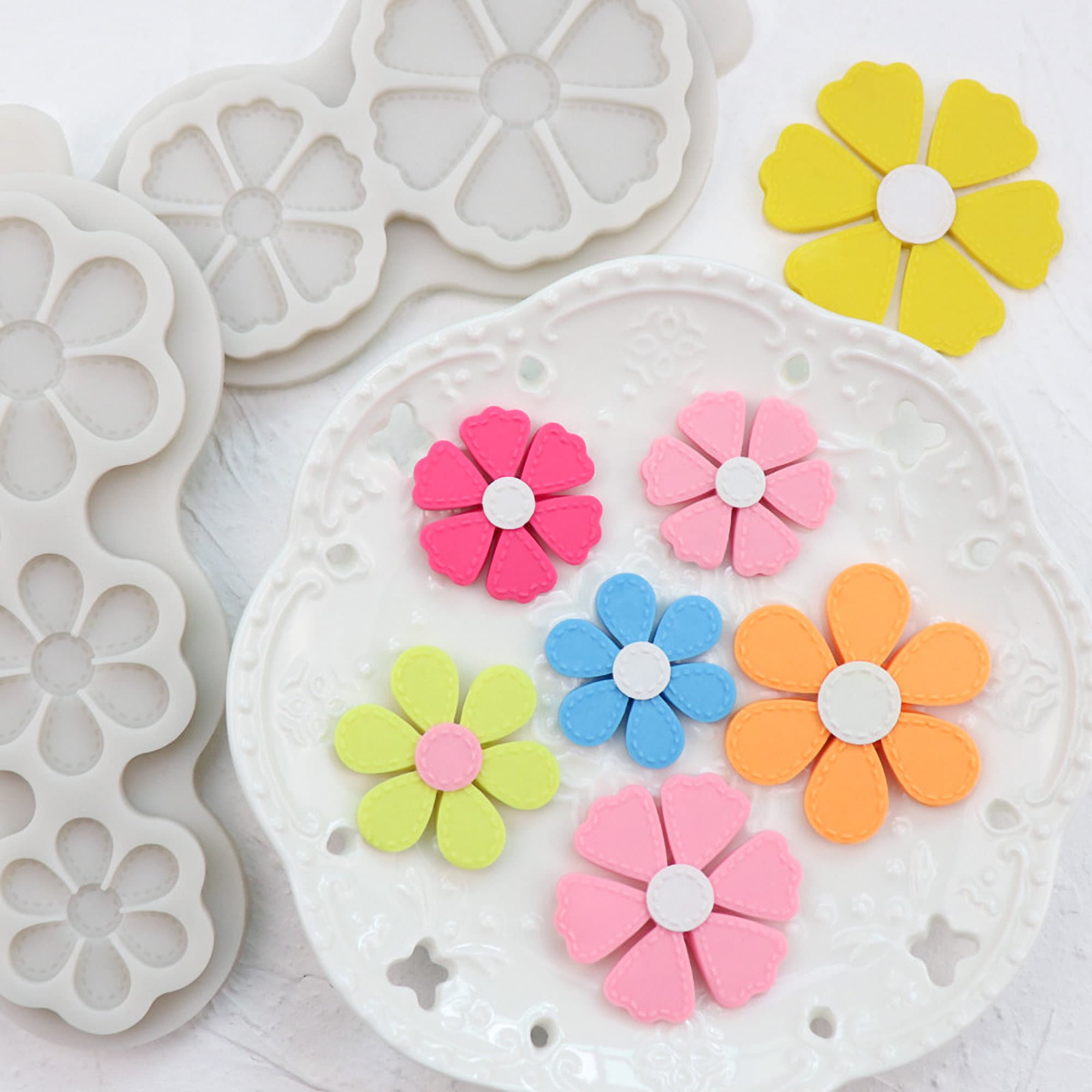 3D Flower Mold Daisy Flowers Resin Mold Poppy Silicone Mold Etsy Canada