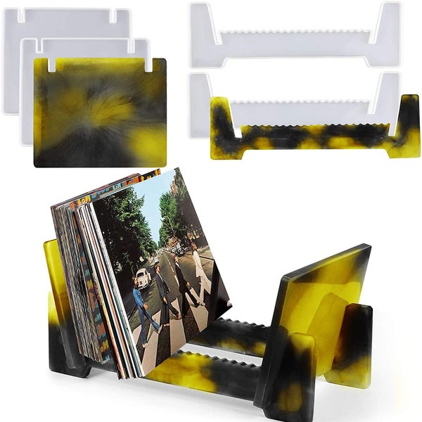 Vinyl Record Holder Resin Mold, DVD bracket silicone molds, album storage,book shelf silicone, home decoration, casting handmade epoxy art