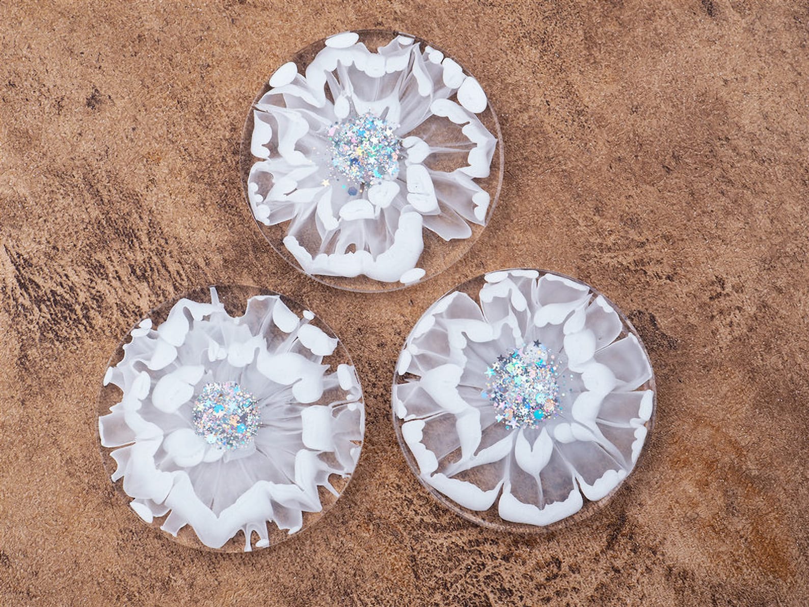 Coaster holder resin mold circle coasters molds serving Etsy