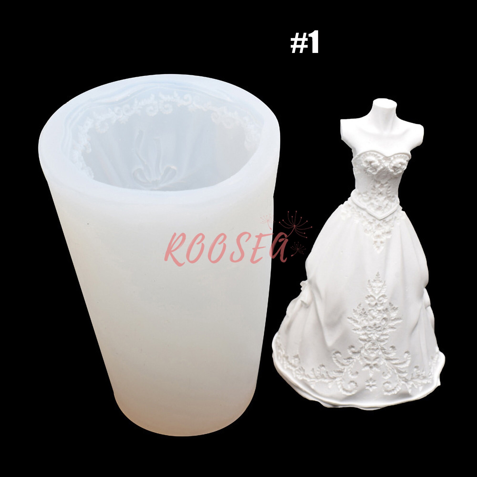 3D Wedding Mold Candle Silicone Mold Bridal Wedding Dress Etsy