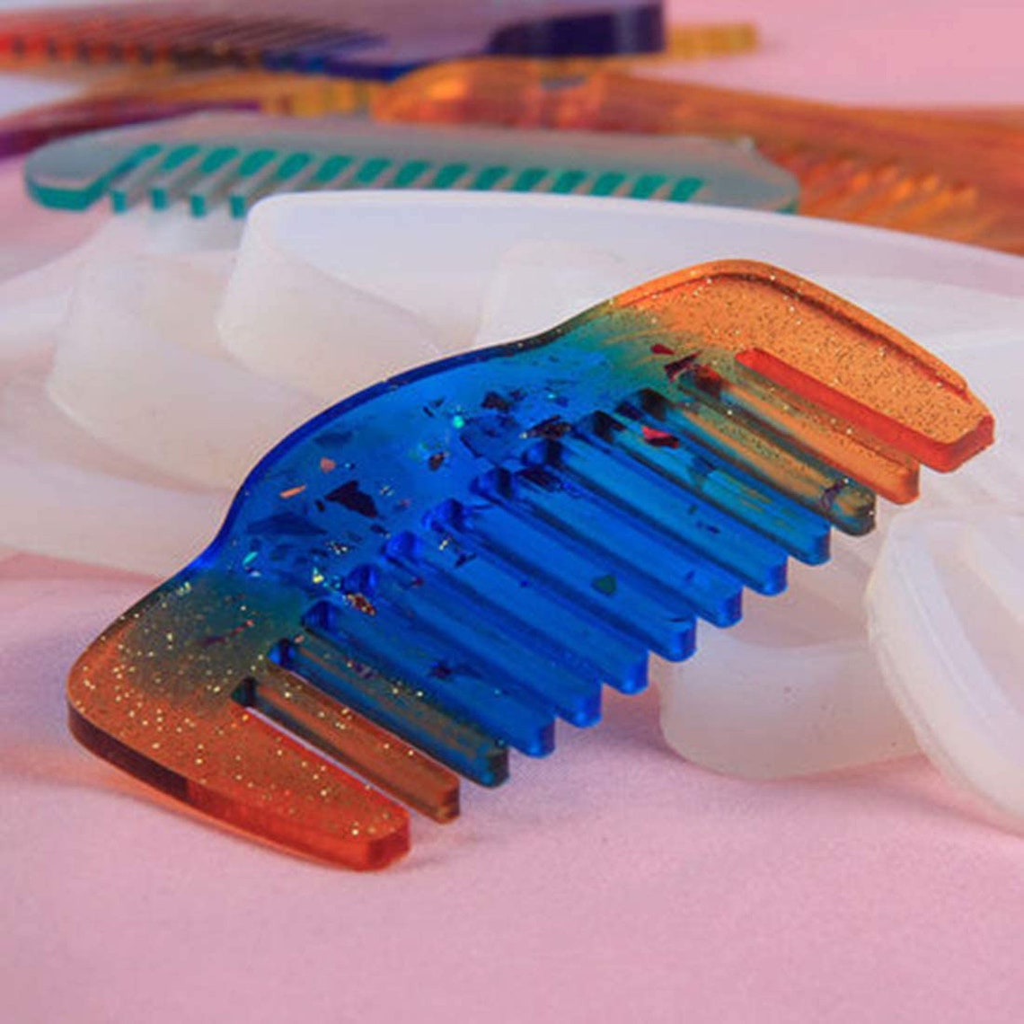8pcs Comb resin mold comb silicone mold comb headband Etsy