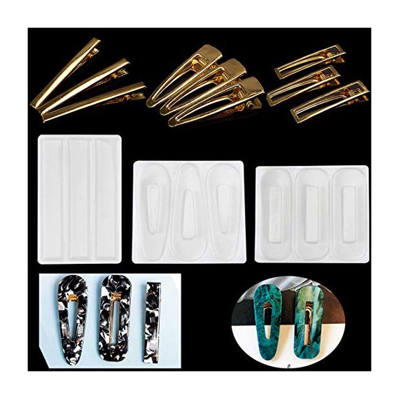 Barrette Resin Molds DIY Hair Pin Casting Mold,hair Clip Mold