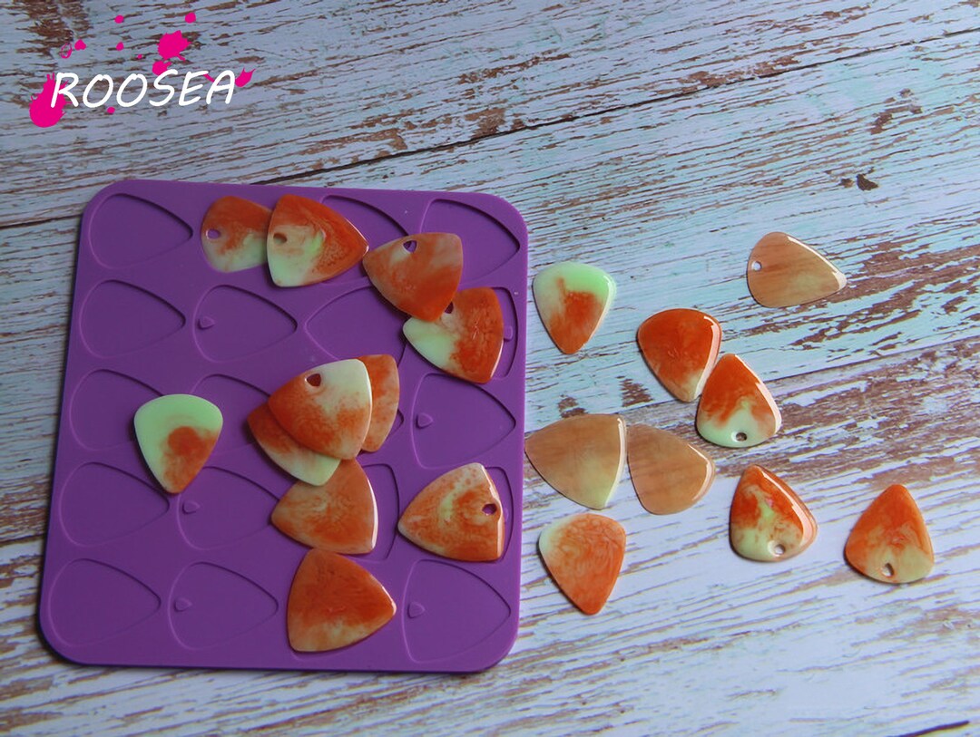 Guitar Picks Mold, Guitar Plectrums Resin Mold, Guitar Picks Silicone Mold, Geometric Triangle