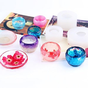 Small Candle Bowl Mold | Faceted Round Bowl Flexible Mold | Epoxy Resin  Silicone Mould | DIY Your Own Bowl (47mm x 29mm)