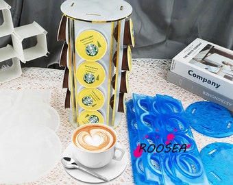 Coffee Capsule Holder Mold, Kcup Holder Silicone Molds, Coffee Pod Holder Resin Molds, Storage Rack Epoxy, K Cup Organizer Making Crafts