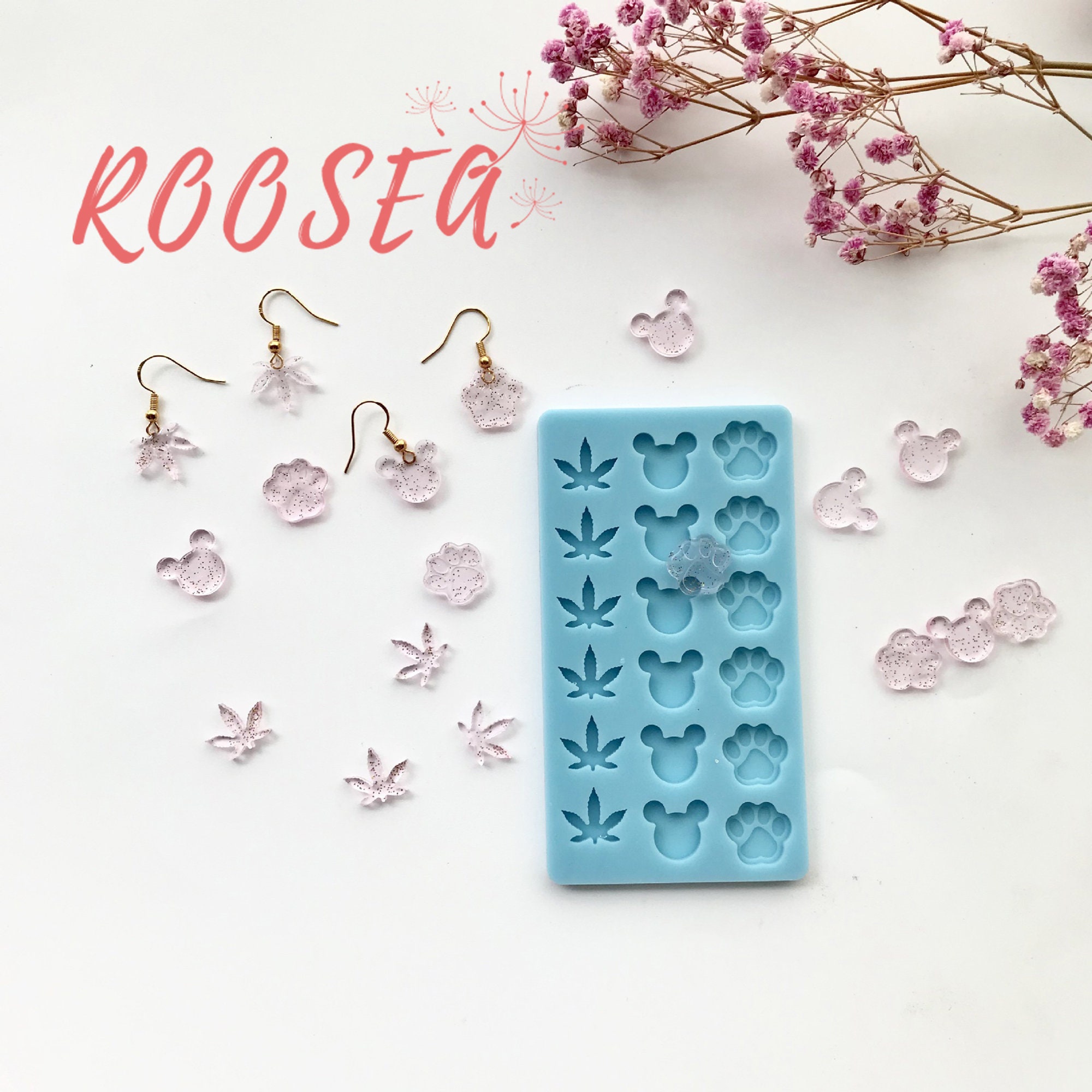 New Blue Silicone Earring Mold Beautiful Lady Earring Stud DIY Resin E –  Rosebeading Official