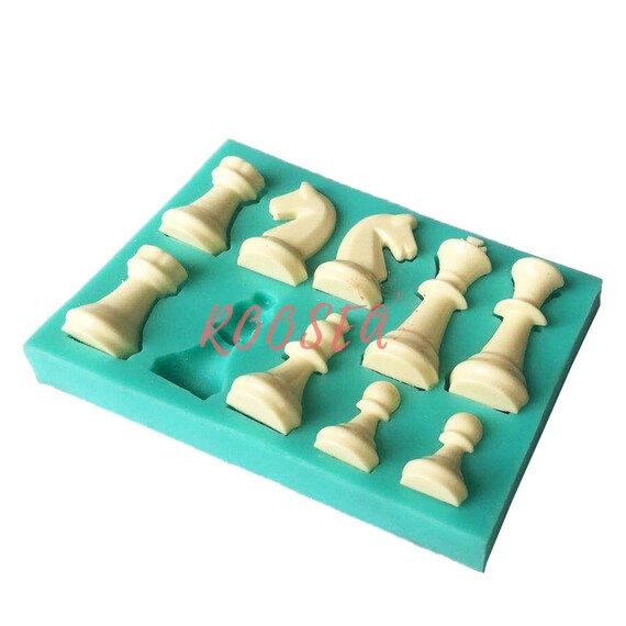 Resin Chess Set Mold with Chess Board Silicone Resin Molds,3D Silicone  Chess