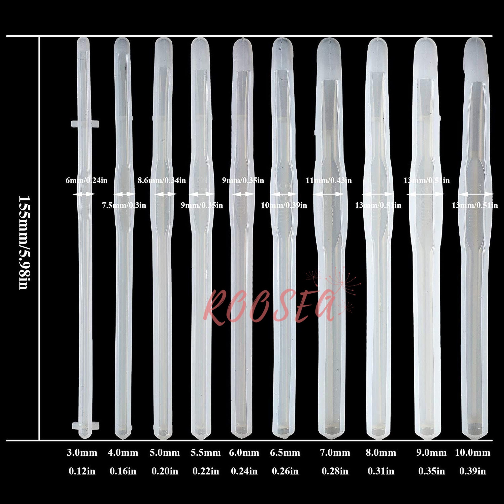 Crochet Hook Resin Mold Crochet Hooks Silicone Mold Knitting Etsy