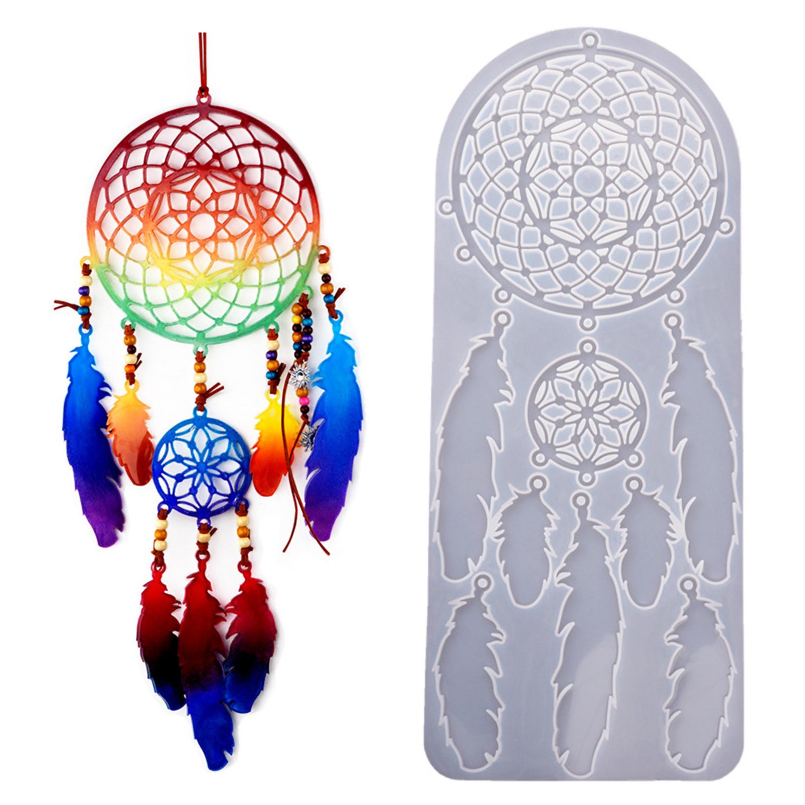 Large Dreamcatcher Resin Mold Dream Catcher Silicon Mold for Etsy