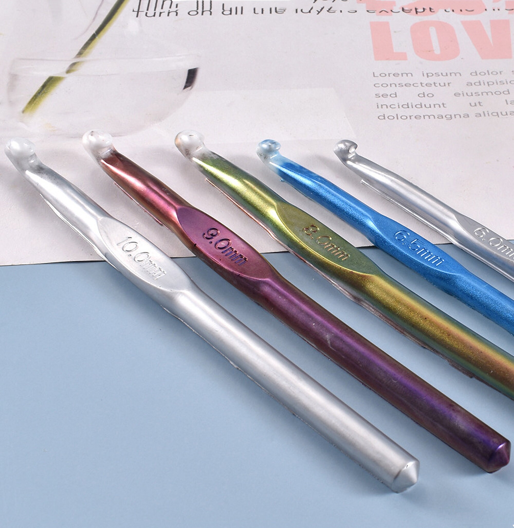 Crochet hook set resin mold knitting needles craft kit Etsy