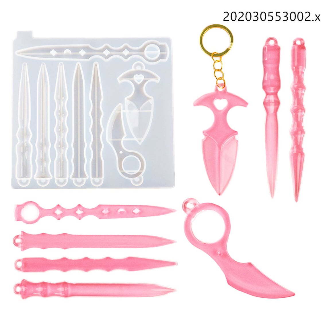 Self Defense Keychain Resin Mold sword dagger silicone molds Etsy