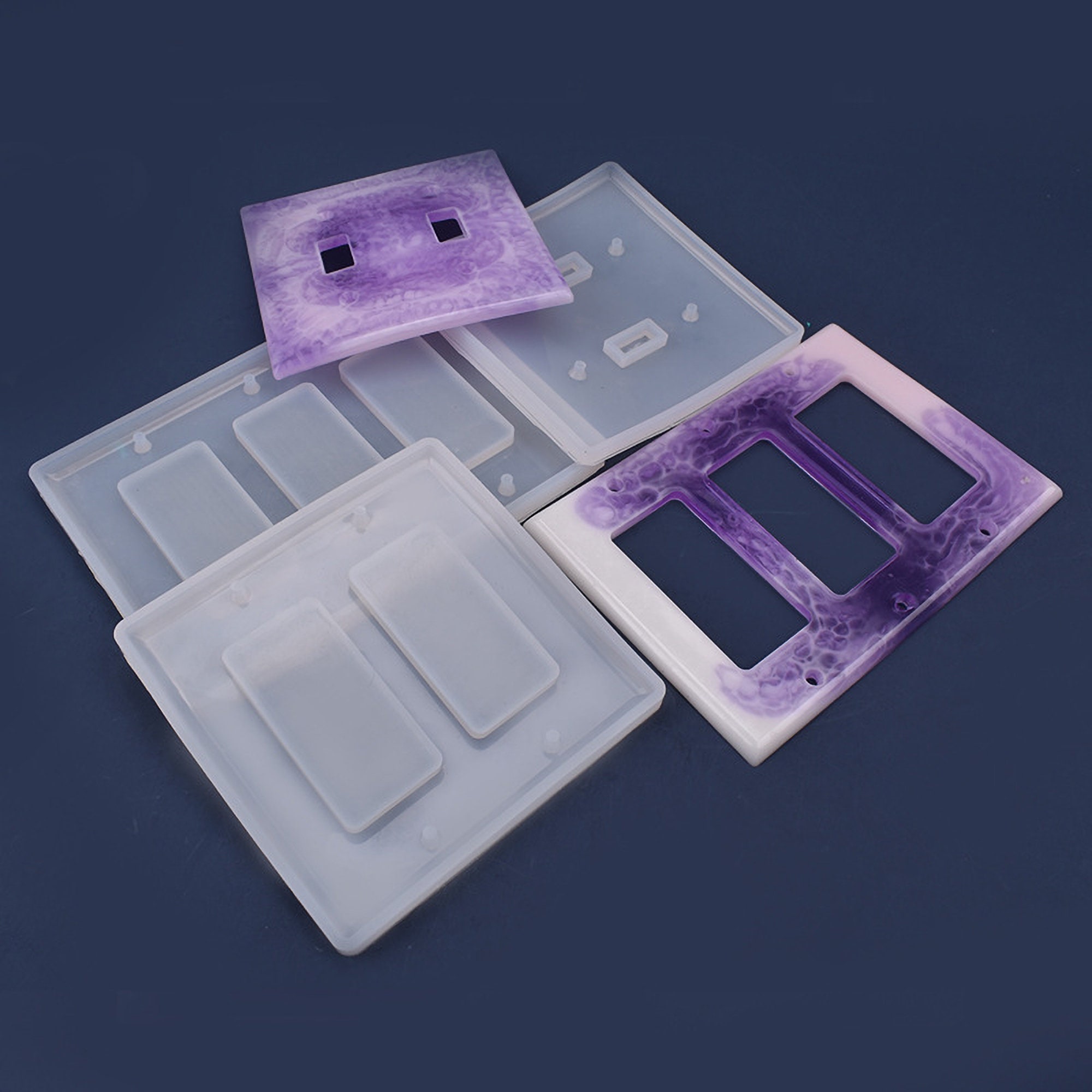 Square Light Switch Cover Mold Resin Double Switch Plate Etsy