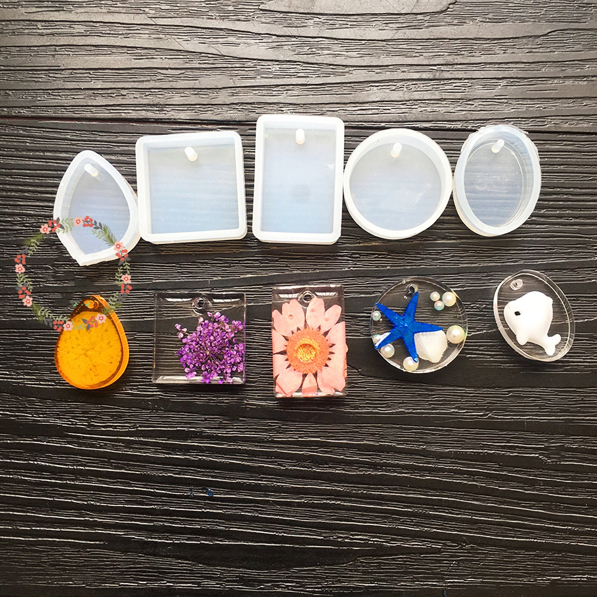 Classic Pendant Resin Mold Round Necklace Jewelry Making Etsy