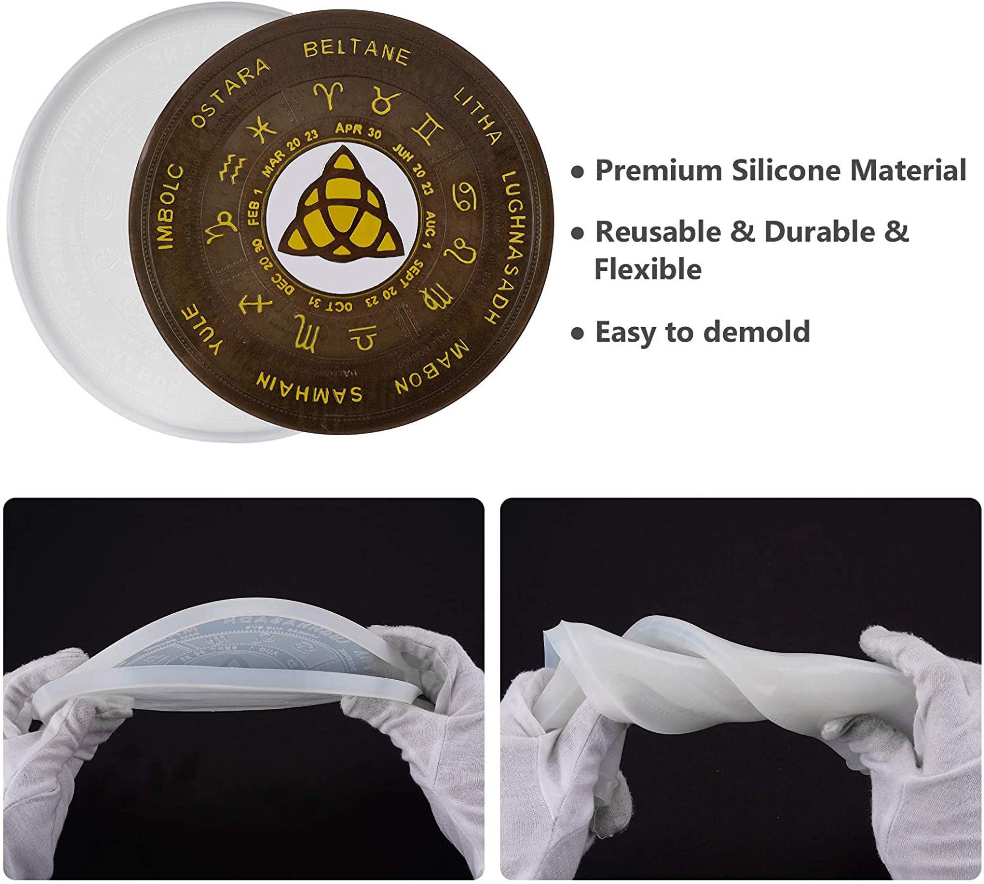 Pendulum Mat Resin Mold Candle Holders Zodiac Board Etsy