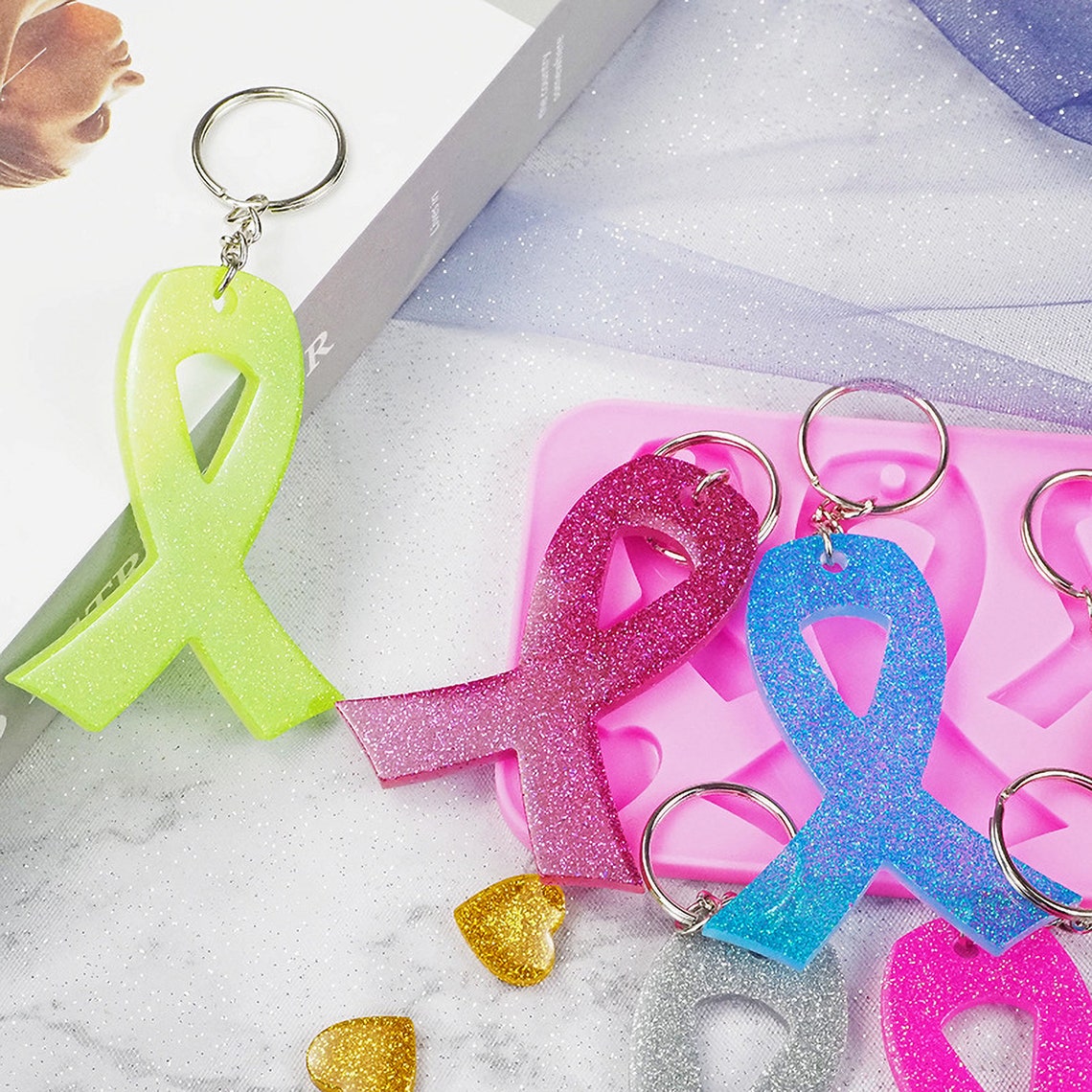 Ribbon Silicone Mold handmade cancer awareness ribbon Etsy