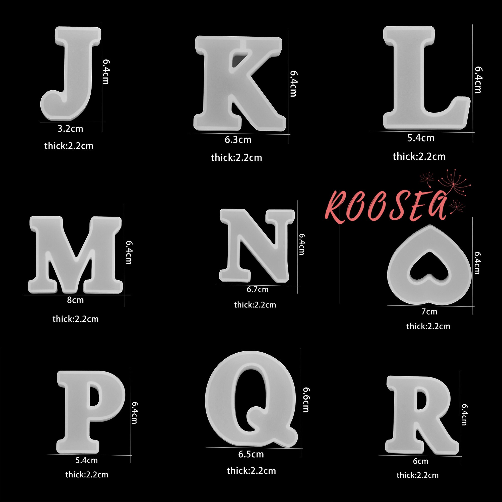 Letter Mold JUMBO 2.5 Inch Letter Molds for Resin Letter Etsy