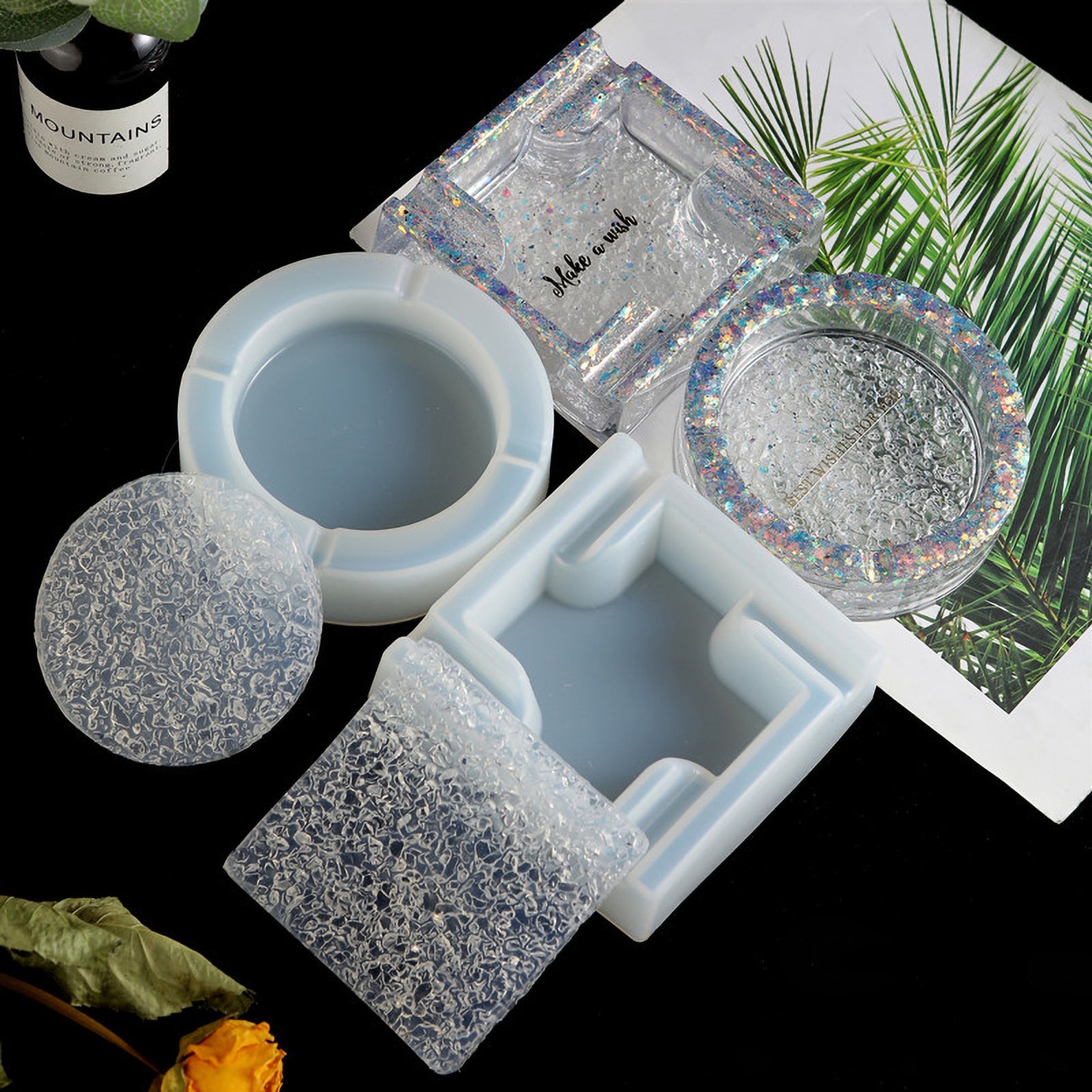 Square round ashtray mold resin cute cigar ashtray vintage Etsy