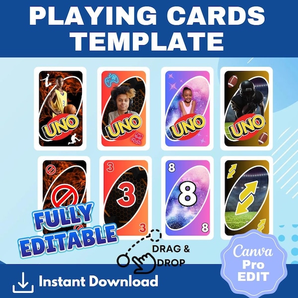 Uno Card Template Canva Etsy Uno Card Template Canva Etsy