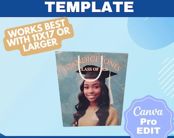 Graduation Gift Bag Template | Editable Canva Template | Party Gift Template |DIY Craft |