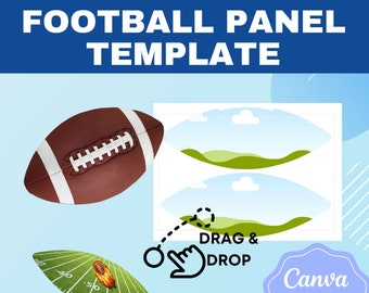 Plantilla de panel de fútbol / Fútbol personalizado / Descarga digital para el Día del Padre / Plantilla deportiva / Descargas de fútbol / NFL / Fútbol universitario